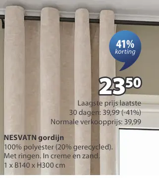 Aanbieding: NESVATN gordijn