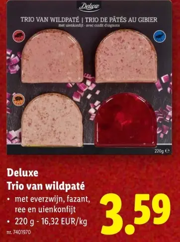 Promotie: Trio van wildpaté