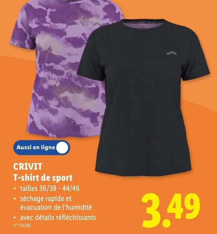 Offre: T-shirt de sport