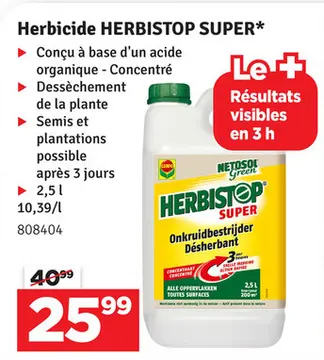 Aanbieding: Désherbant Herbistop toutes surfaces super concentré 2,5 L COMPO
