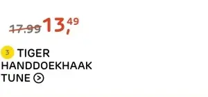 Aanbieding: TIGER HANDDOEKHAAK TUNE