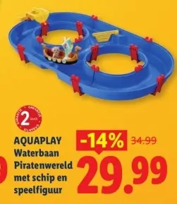 Aanbieding: Waterbaan Piratenwereld met schip en speelfiguur