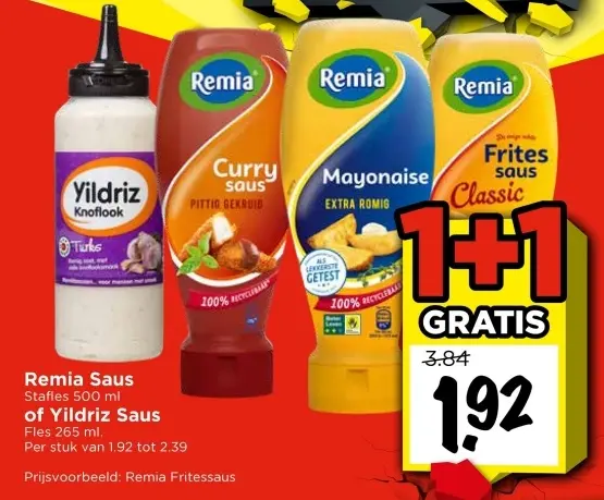Aanbieding: Remia Saus of Yildriz Saus