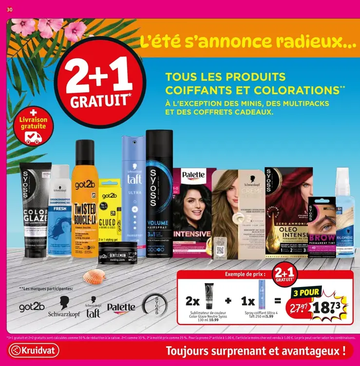 Offre: Tous les produits coiffants et colorations