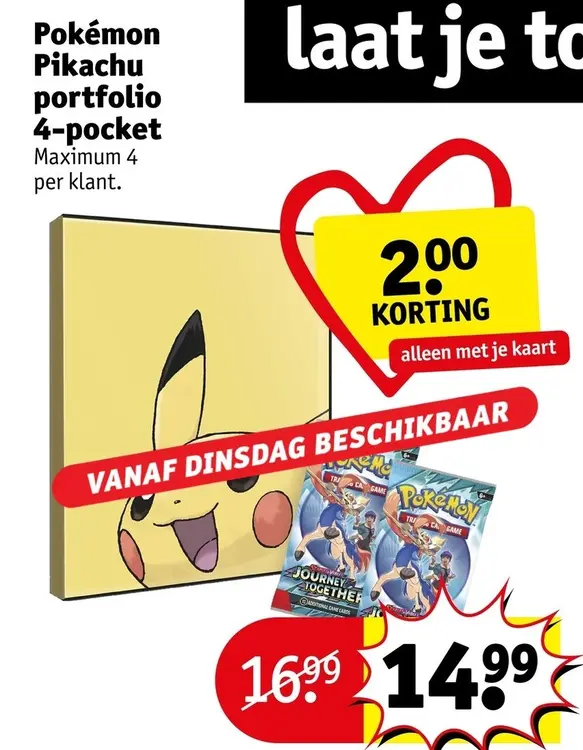 Promotie: Pikachu portfolio 4-pocket