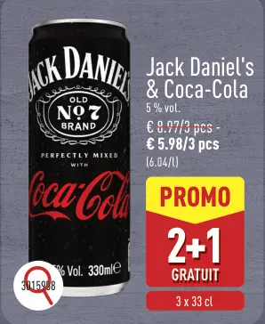 Offre: Jack Daniel's & Coca-Cola
