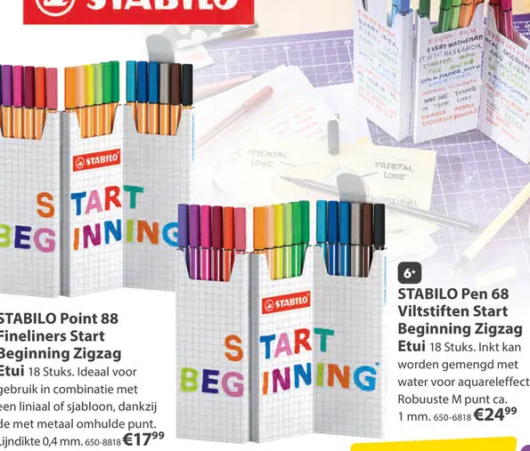 Aanbieding: Stabilo point 88 desk set start beginning 18 stuks