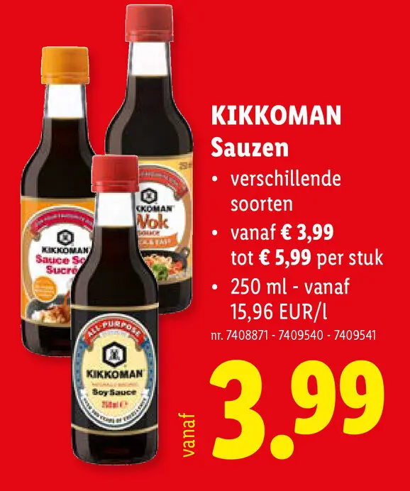 Promotie: KIKKOMAN Sauzen