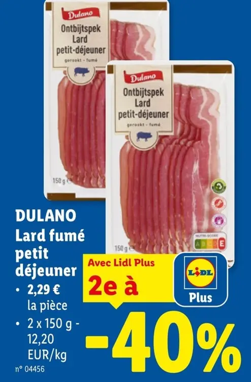 Offre: Lard fumé petit déjeuner