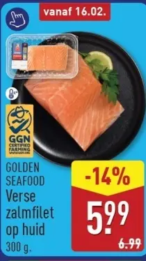 Aanbieding: Verse zalmfilet op huid
