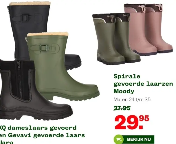 Aanbieding: Spirale gevoerde laarzen Moody