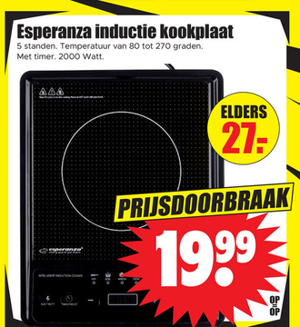 Aanbieding: Esperanza inductie kookplaat