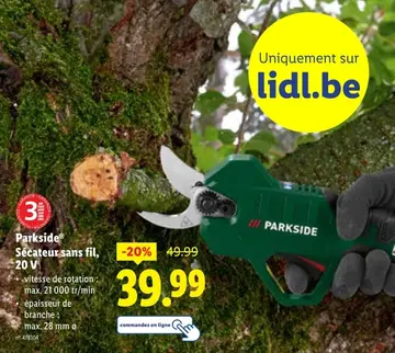 Offre: Sécateur sans fil