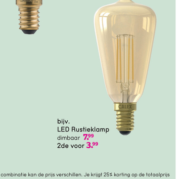 Aanbieding: Calex LED-rustieklamp - goudkleurig - E14