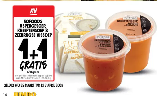Promotie: Aspergesoep, kreeftensoep & zeebrugse vissoep