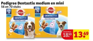 Aanbieding: Pedigree Dentastix medium en mini