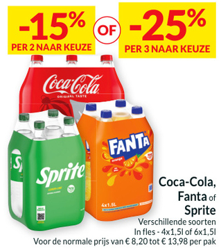 Aanbieding: Coca-Cola, Fanta of Sprite