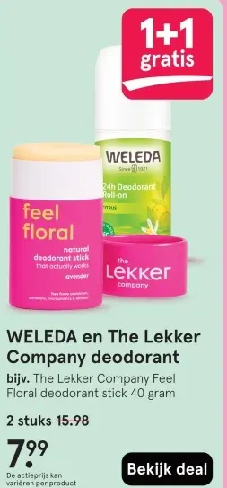 Aanbieding: WELEDA en The Lekker Company deodorant