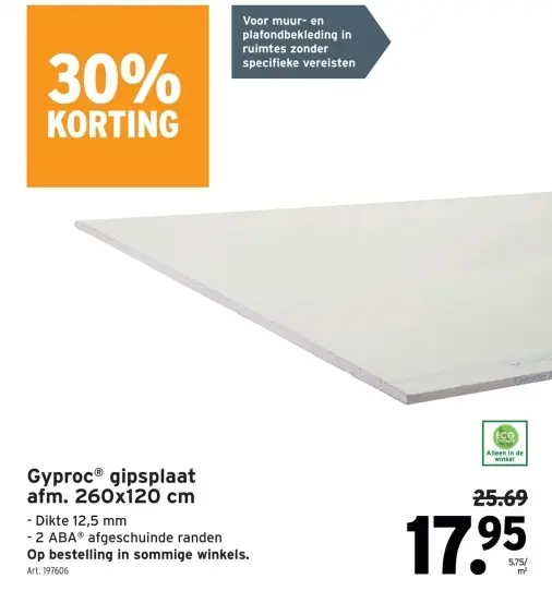Promotie: Gyproc gipsplaat