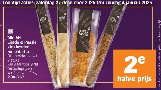 Aanbieding: Liefde & Passie stokbroden en ciabatta