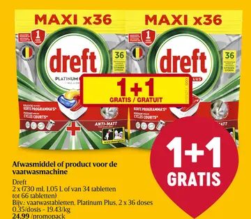Aanbieding: Afwasmiddel of product voor de vaatwasmachine