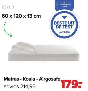 Promotie: Matras - Koala - Airgosafe