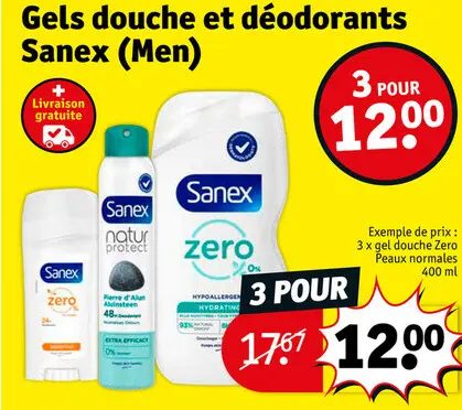 Offre: Gels douche et déodorants