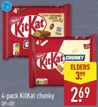 Aanbieding: 4-pack KitKat chunky