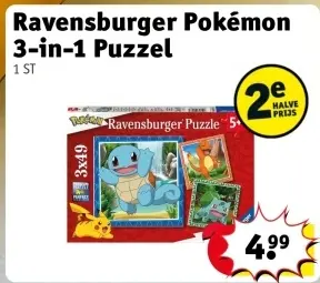 Aanbieding: Pokémon 3-in-1 Puzzel