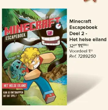Promotie: Minecraft Escapeboek Deel 2 - Het helse eiland