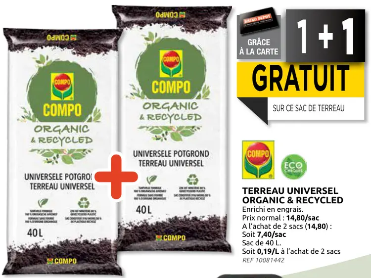 Offre: Terreau universel organic & recycled