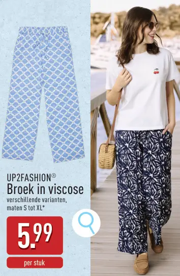 Promotie: Broek in viscose