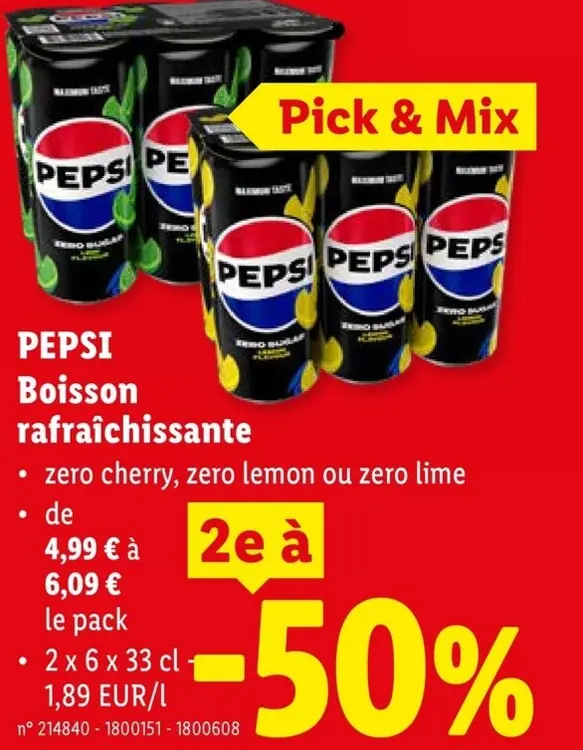 Offre: Boisson rafraîchissante