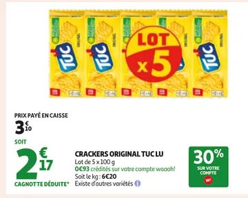 Aanbieding: Crackers original TUC lu