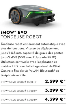 Offre: STIHL iMOW 5 EVO TONDEUSE ROBOT