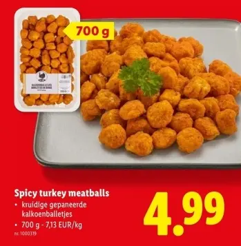 Promotie: Spicy turkey meatballs