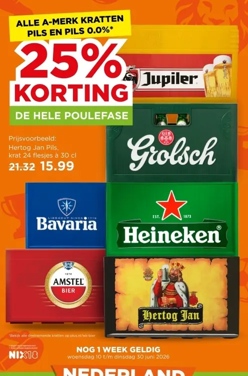 Alle A-merk kratten Pils en Pils 0.0%