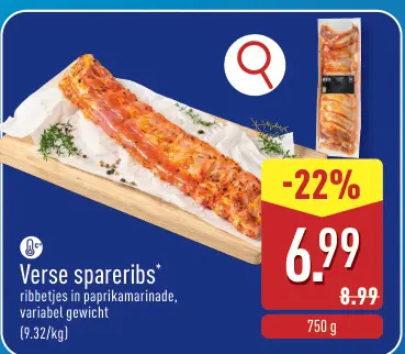 Promotie: Verse spareribs