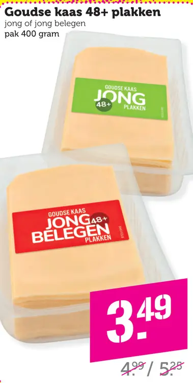 Aanbieding: Goudse kaas 48+ plakken