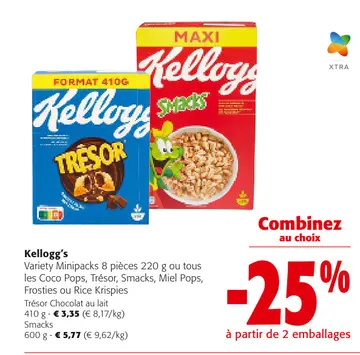 Offre: Kellogg's Variety Minipacks
