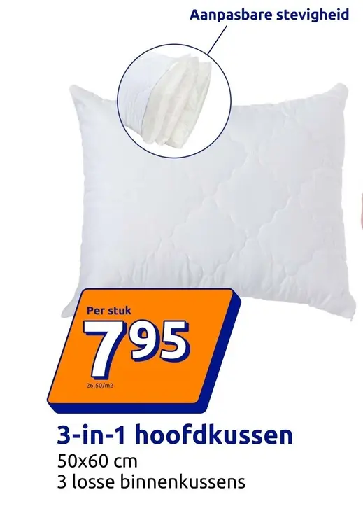 Promotie: 3-in-1 hoofdkussen