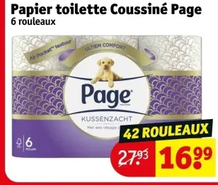Offre: Papier toilette Coussiné Page