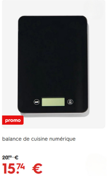 Offre: balance de cuisine numérique