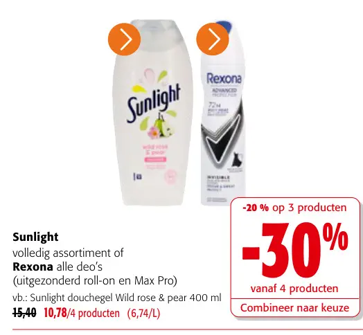 Promotie: Volledig assortiment of alle deo's