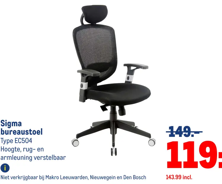 Aanbieding: Sigma bureaustoel