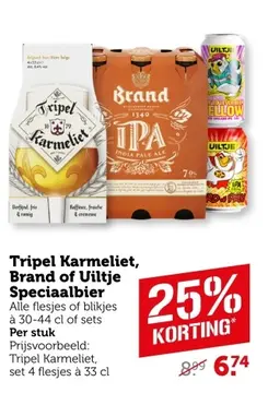 Aanbieding: Tripel Karmeliet, Brand of Uiltje Speciaalbier