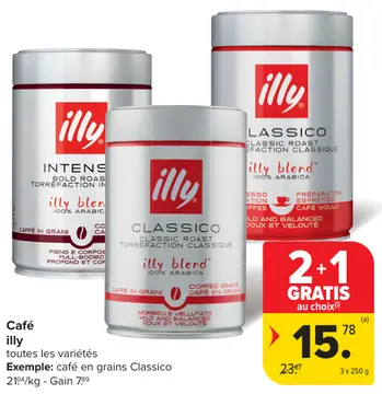 Offre: Café illy toutes les variétés