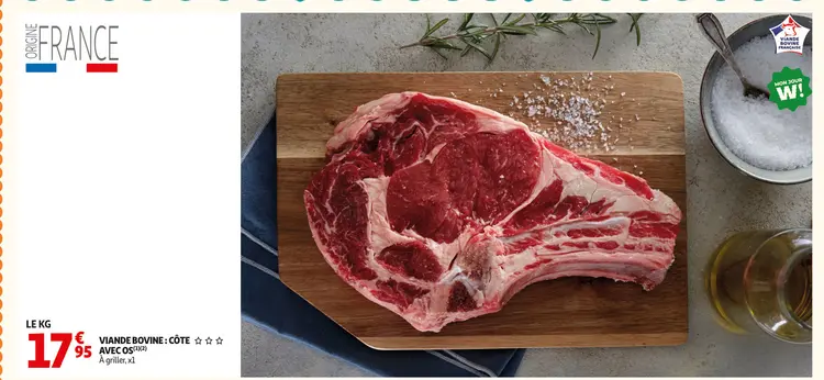 Offre: Viande bovine: côte