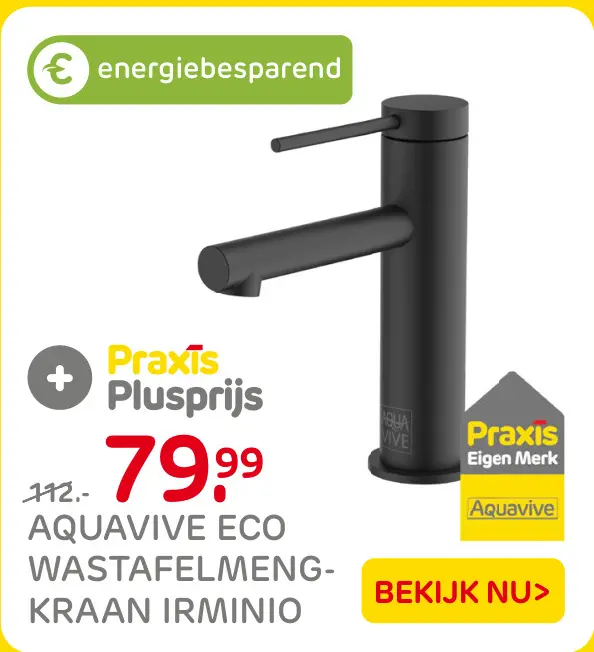 Aanbieding: Aquavive eco wastafelmengkraan irminio