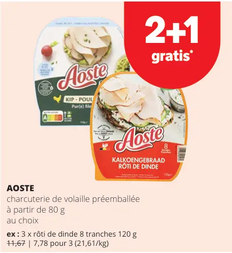 Offre: Charcuterie de volaille préemballée